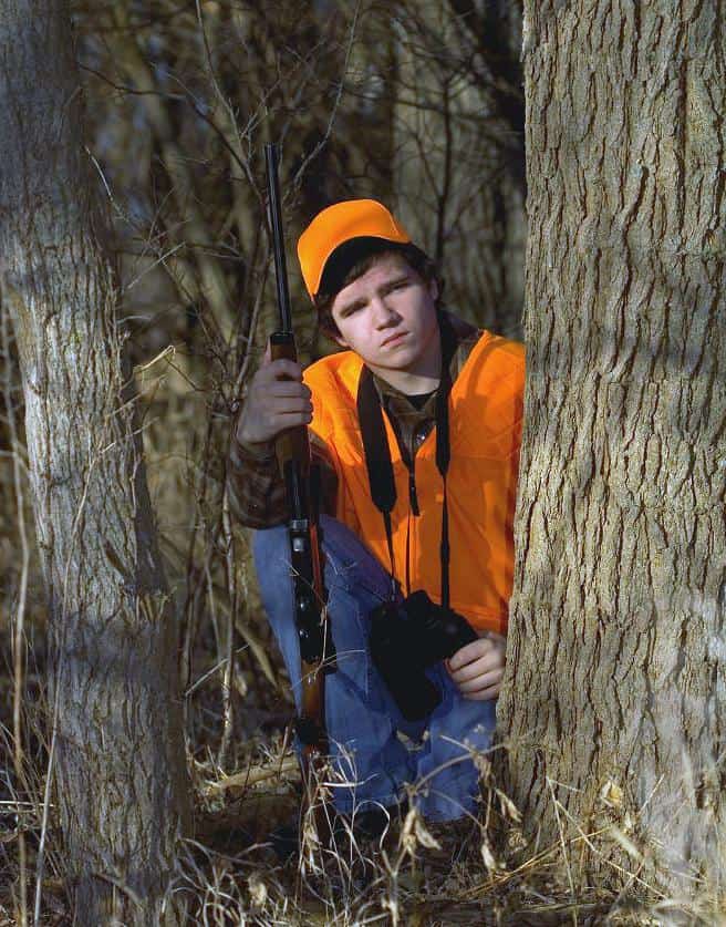 Young Teenager Deer Hunting